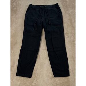 James Perse pants womens size 2 Standard Black Casual Drawstring Waist
